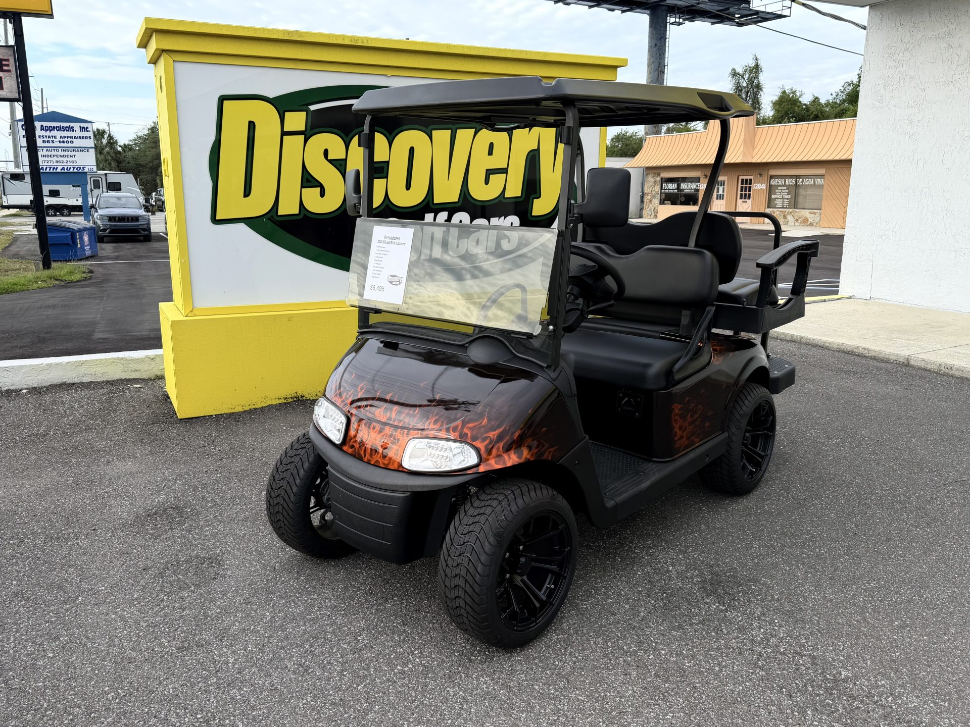 2020 EZGO RXV Refurbished Lithium Custom Flame