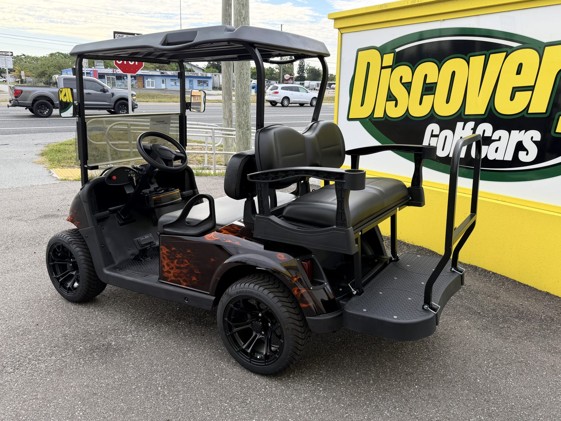 2020 EZGO RXV Refurbished Lithium Custom Flame - Image 2
